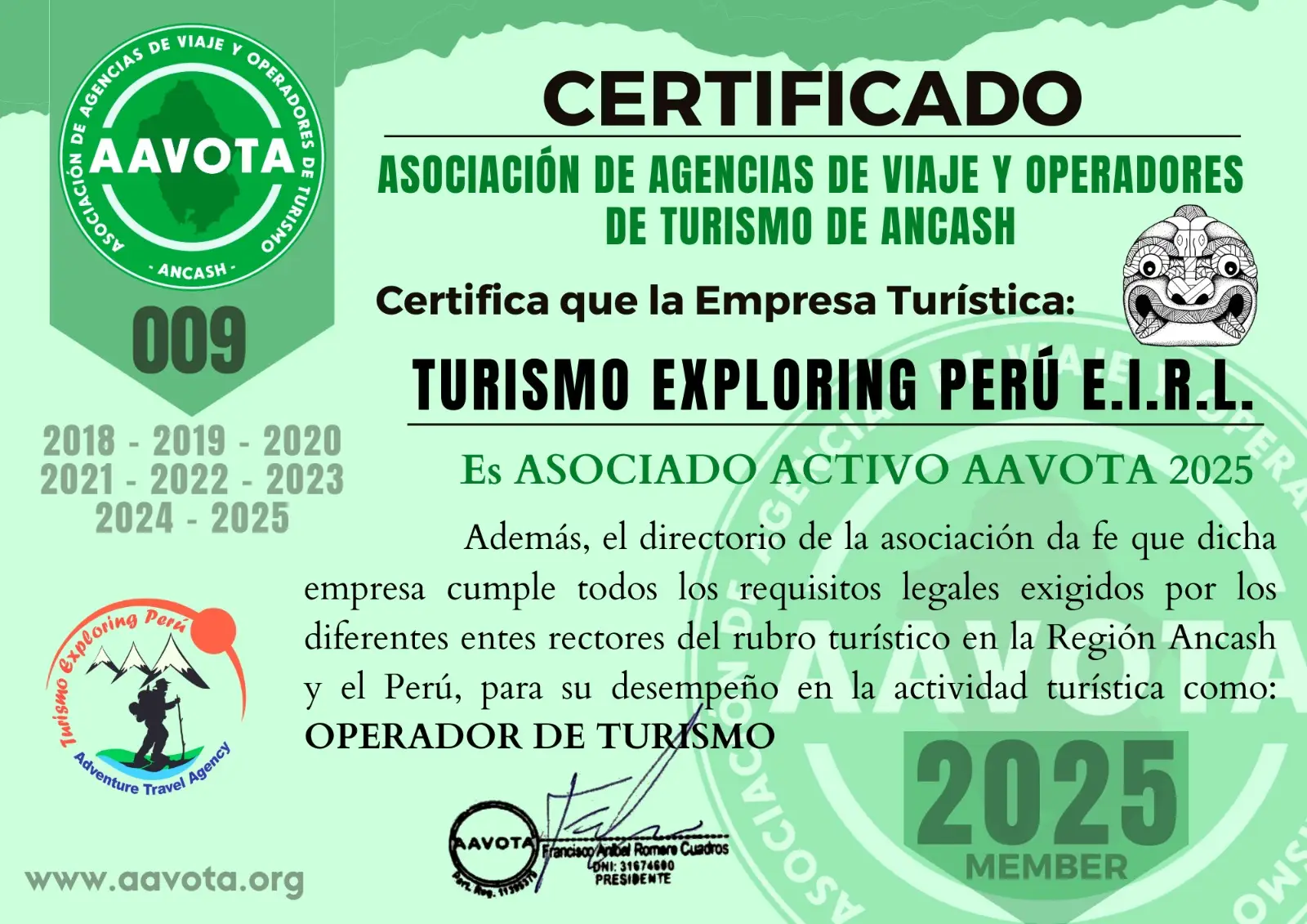 certificado aavota